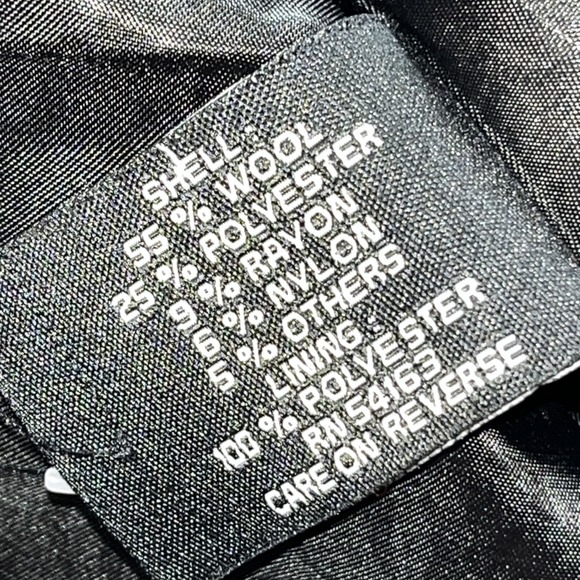 Guess Womens Wool Blend Lined Short Collared Fitted Pea Coat Size Small Charcoal - Picture 6 of 6